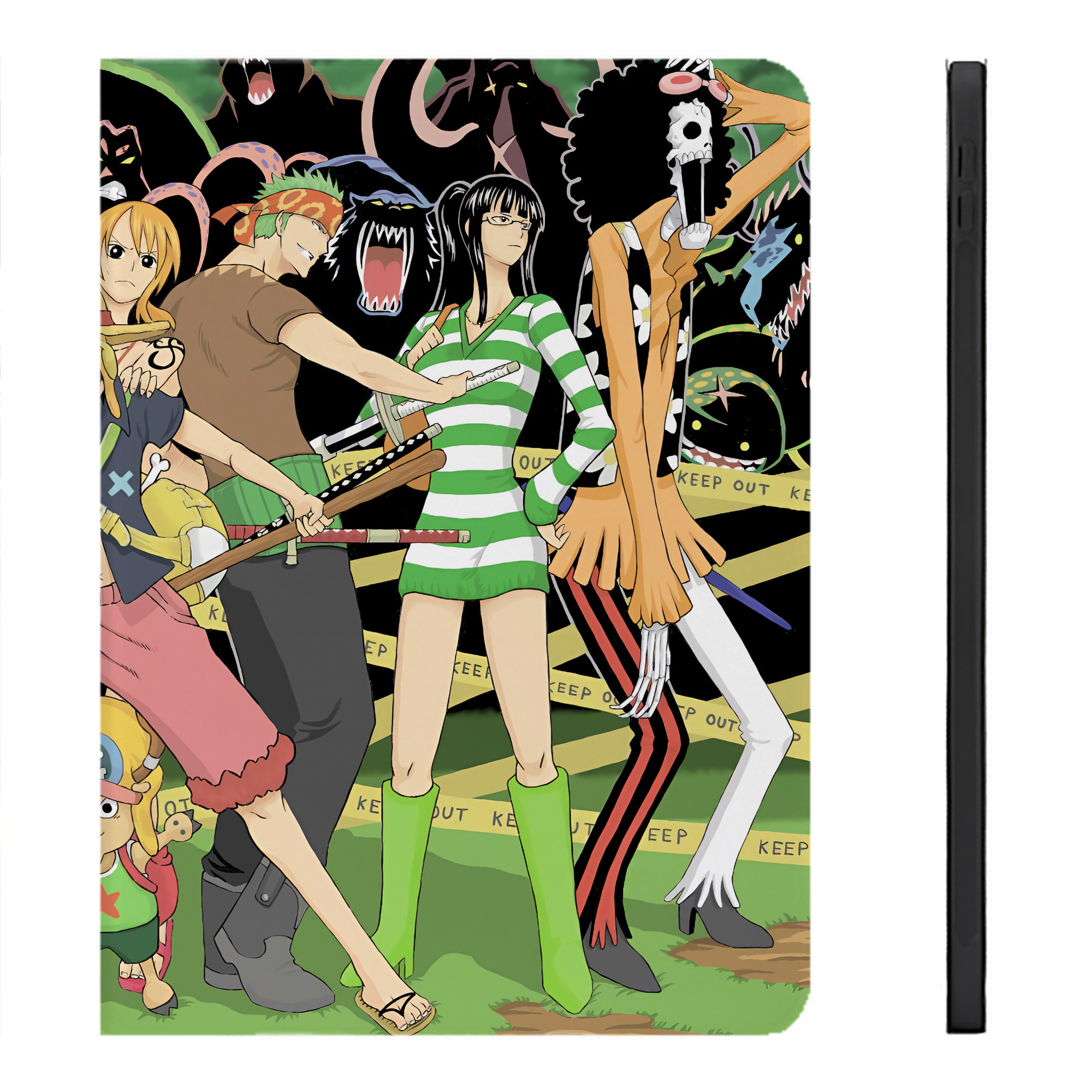 （画像用） ワンピース ONE PIECE IPadケース ペンホルダー付き ブックスタイルデザイン